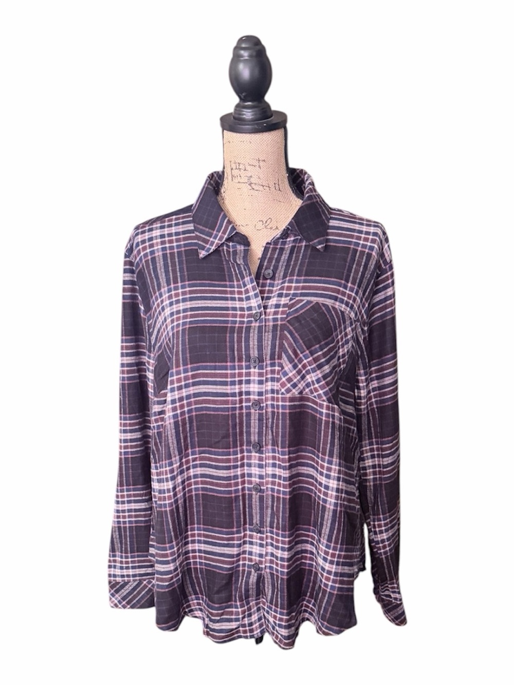 Torrid Plaid Flannel Button-Down Shirt